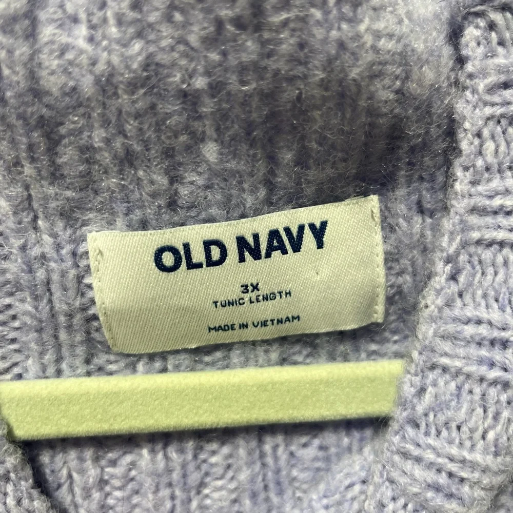 Old Navy Mock-Neck Rib-Knit Tunic Sweater Lavender Size 3X